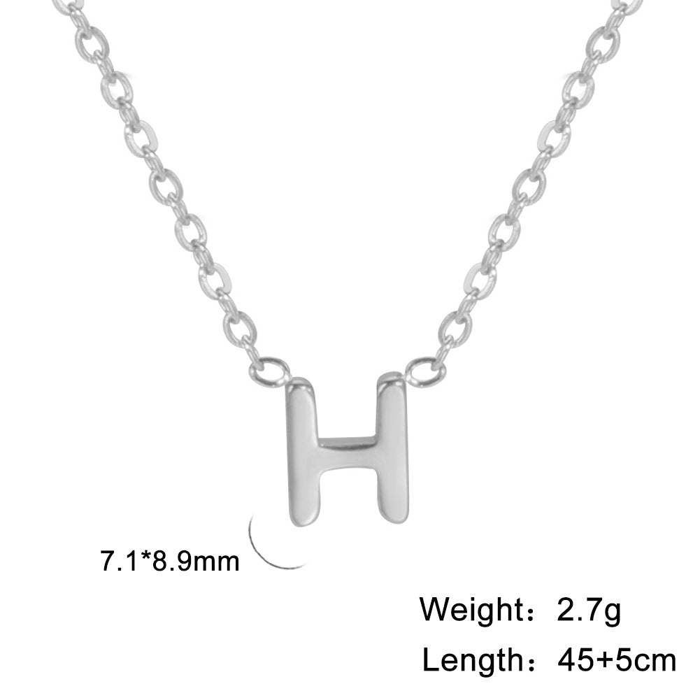 26 English Letter Steel Color Concentrate Polished Welding Cross Chain