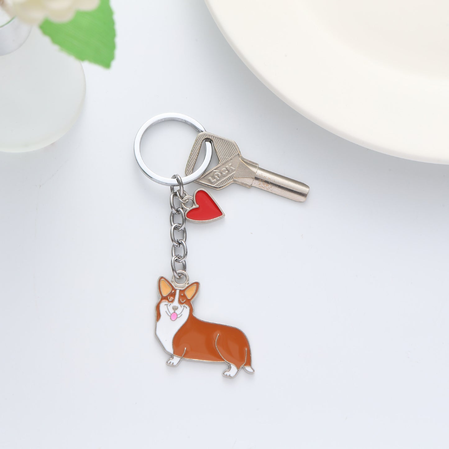 Creative Zinc Alloy Key Ring Ornament Love