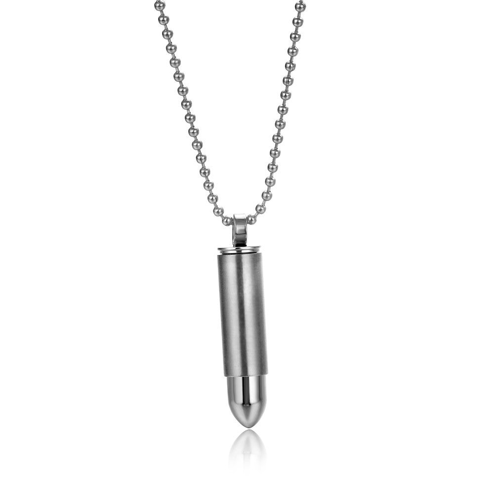 Stainless Steel Cylindrical Creative Perfume Bottle Pendant Jewelry