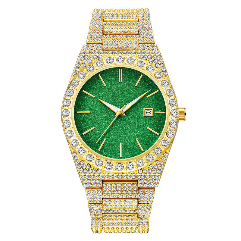 Men's Diamond Calendar Quartz Watch