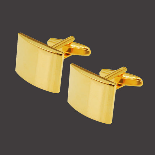 Copper Black And Golden Silver Laser Metal Cufflinks