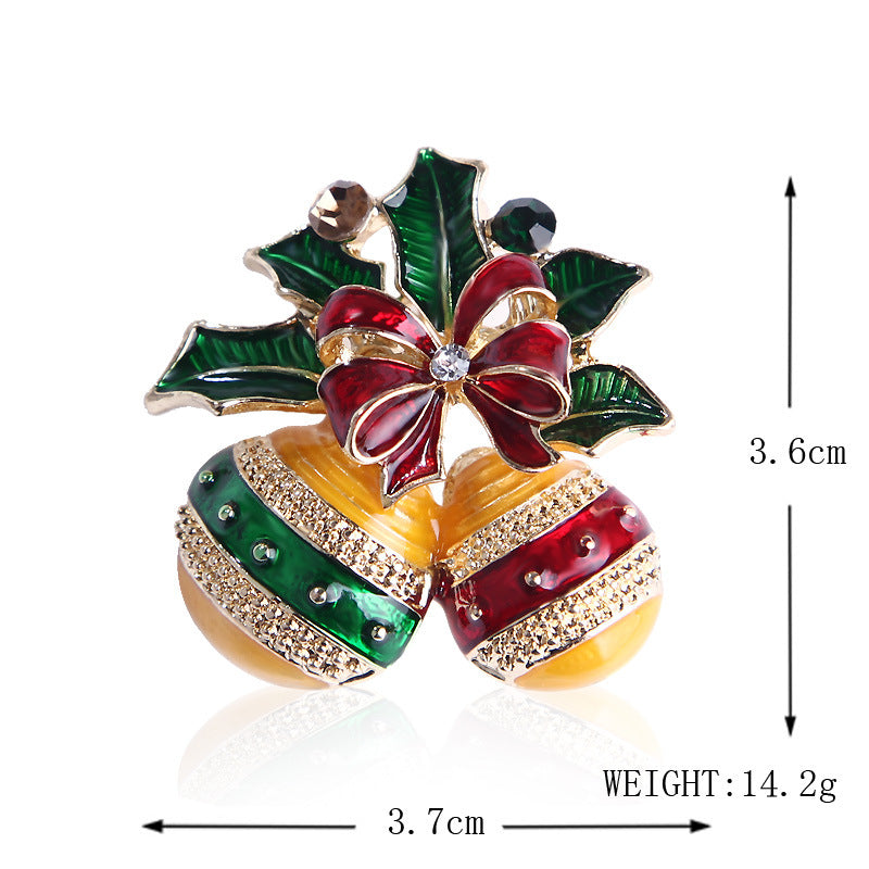 Women's Fashion Simple Geometric Christmas Brooch