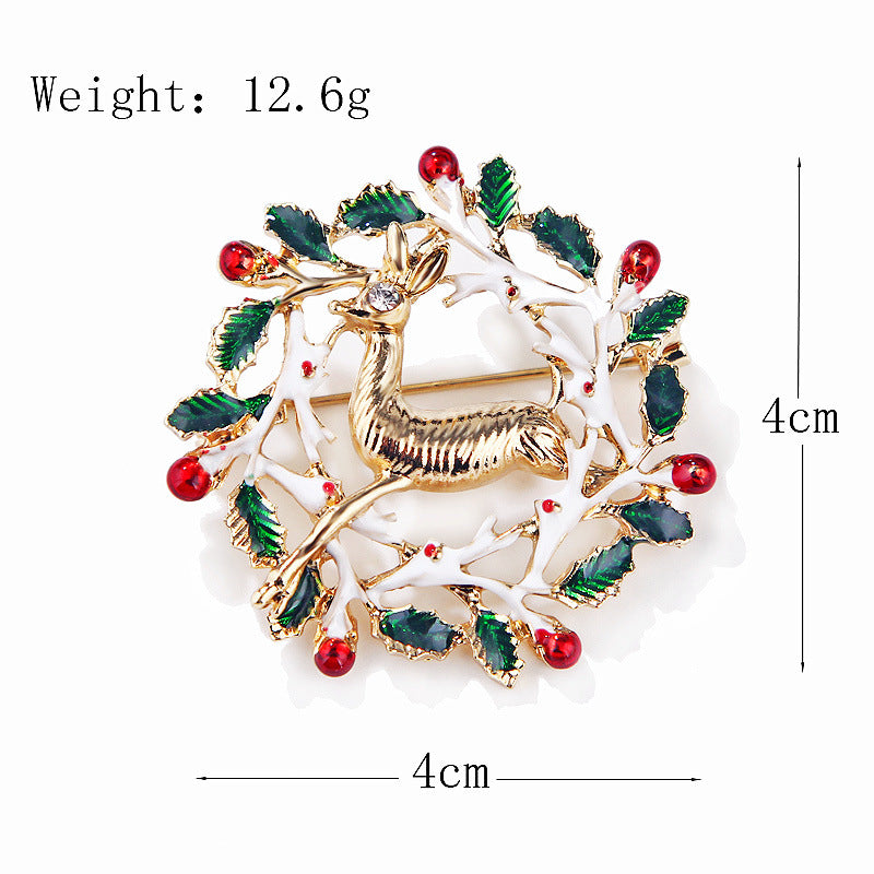 Women's Fashion Simple Geometric Christmas Brooch