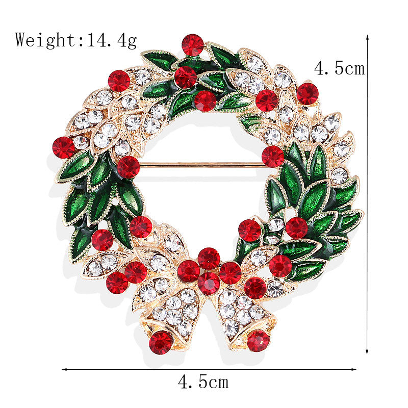 Women's Fashion Simple Geometric Christmas Brooch