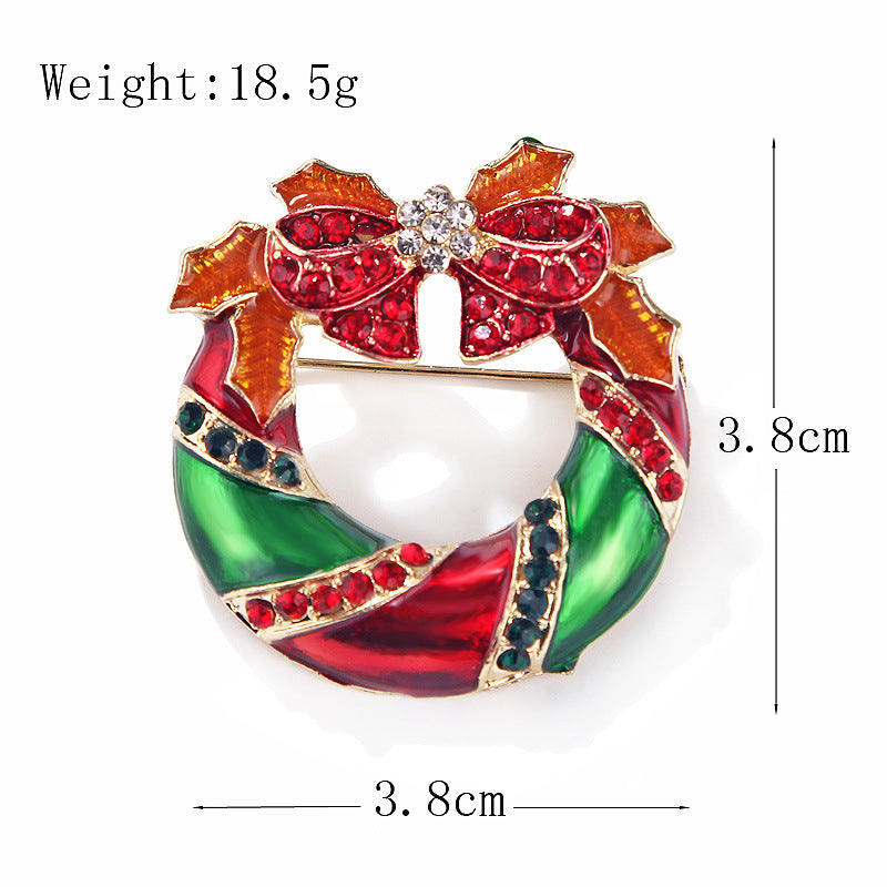 Women's Fashion Simple Geometric Christmas Brooch