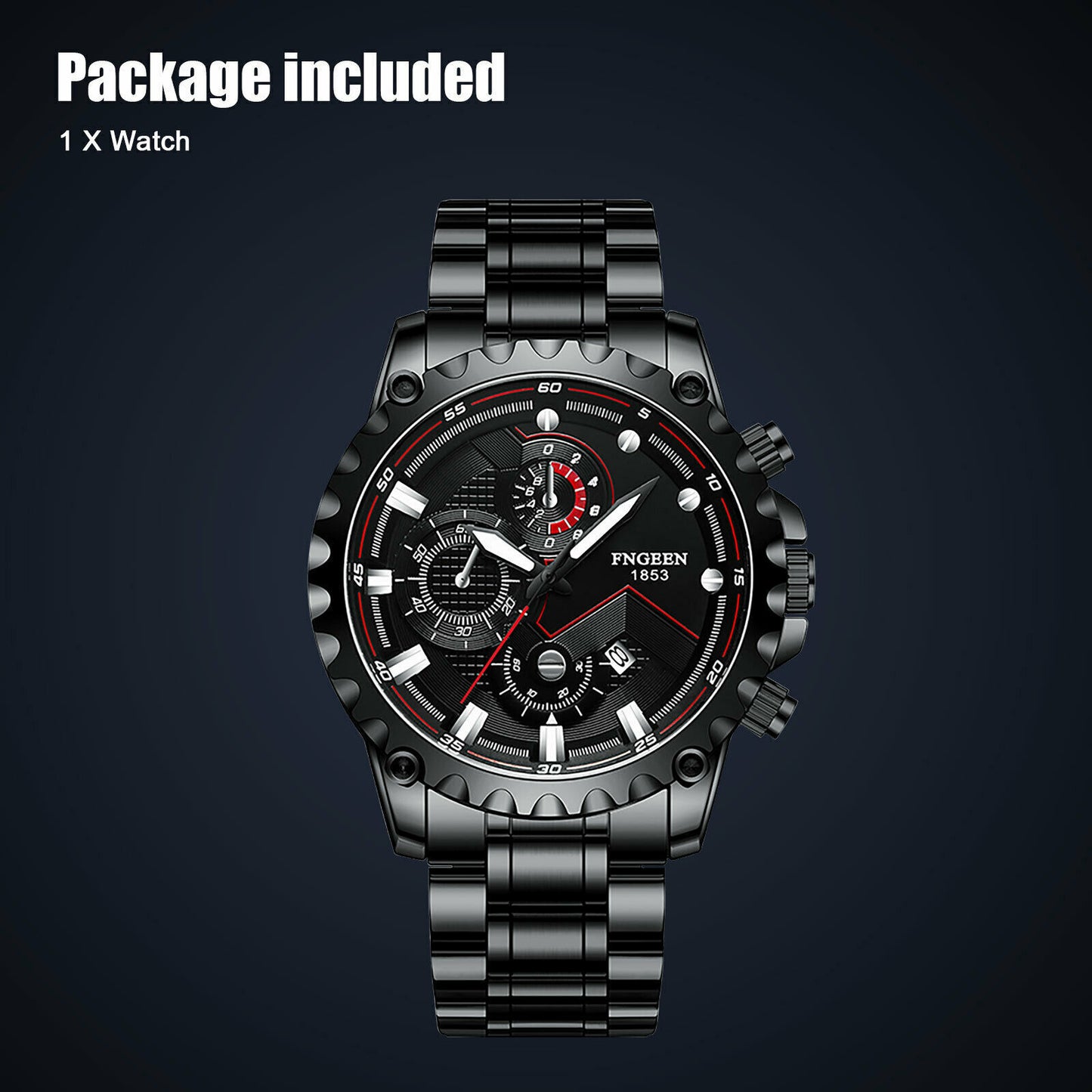 Waterproof Men's Watch Classic Stainless Steel Quartz Luminous Luxury Wristwatch