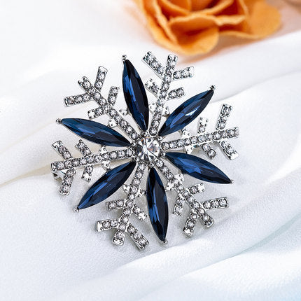 Full Diamond Snowflake Brooch Scarf Buckle