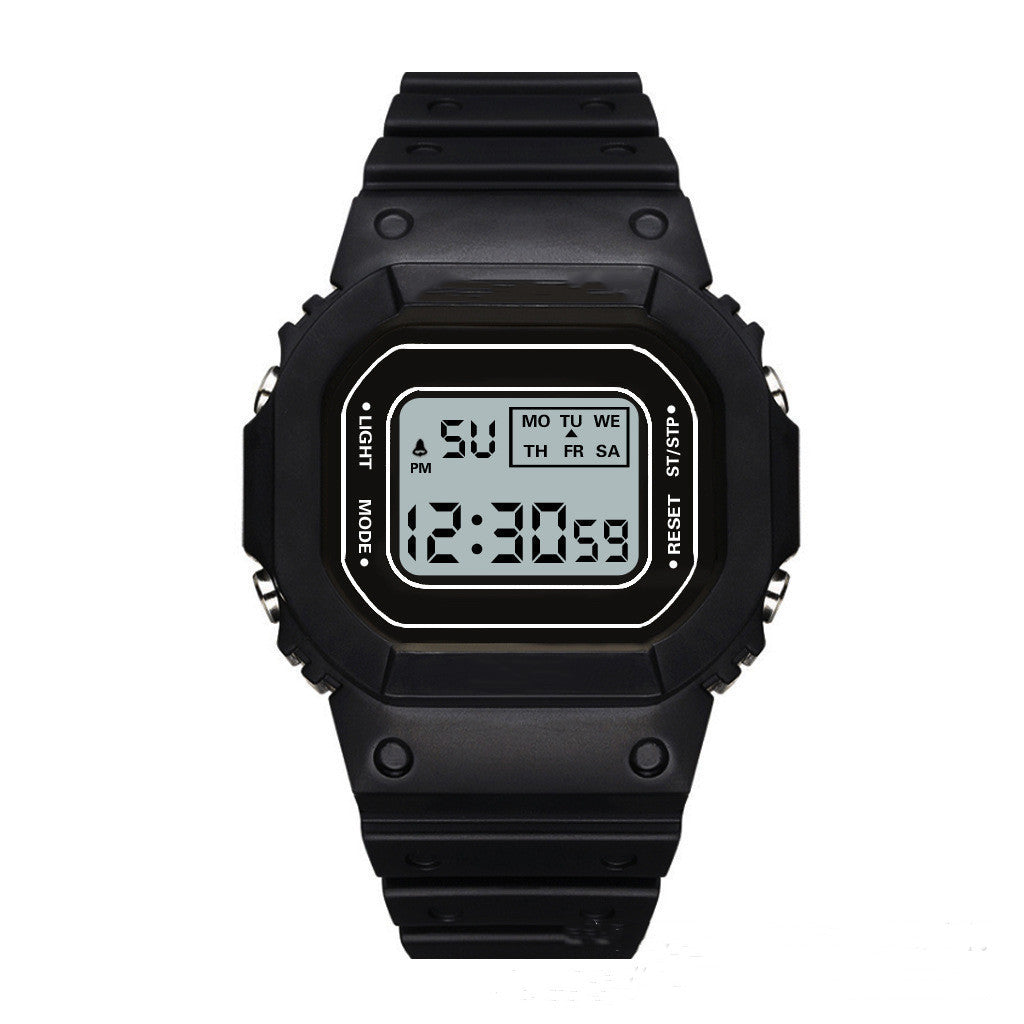 Matcha Green Student Youth Outdoor Sports Waterproof Multifunctional LED Electronic Watch