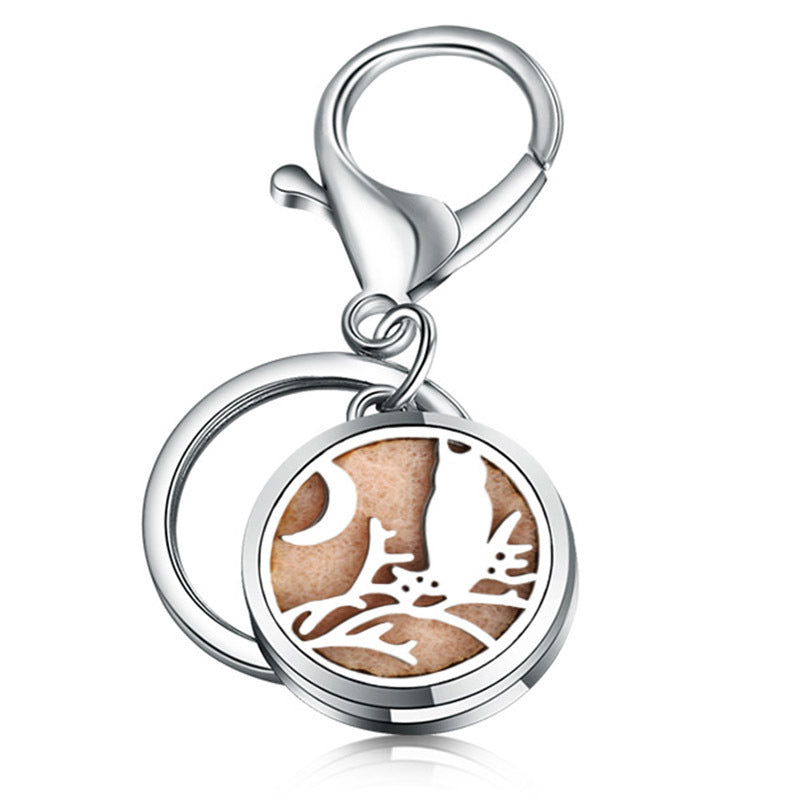 Perfume Key Chain Stainless Steel Essential Oil Diffuser