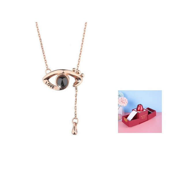 Romantic Rose & Crystal Necklace Gift Set