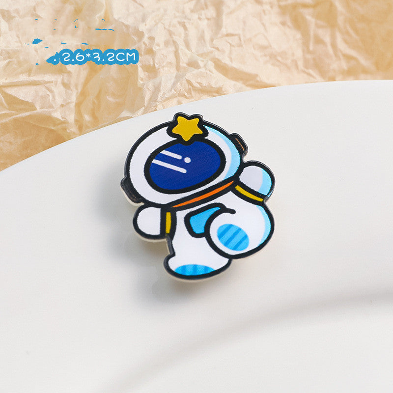 Cartoon Acrylic Brooch Cute Decorative Accessories