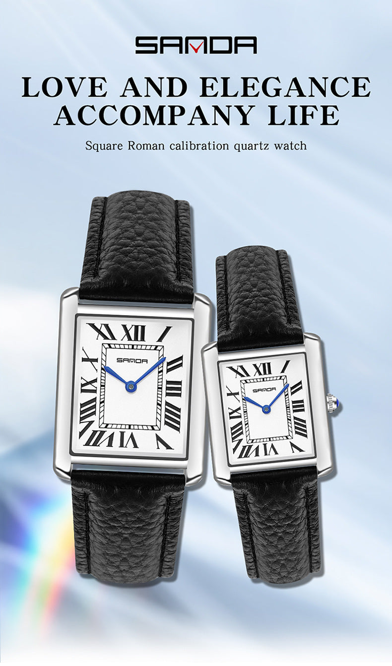 Roman Scale Couple Fashion Waterproof Watch