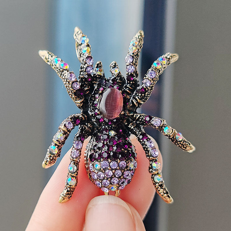 Retro Exaggerated Insect New Opal Spider Brooch