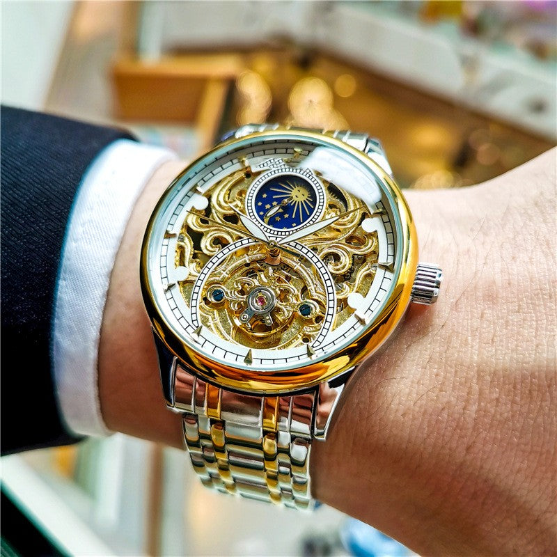 Men's Luminous Hollow Out Fully Automatic Mechanical Watch