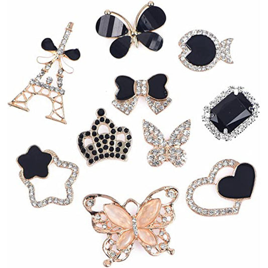 Butterfly Rhinestone Shoe Buckle Hole Shoe Buckle Slippers Sandals Decorative Accessories