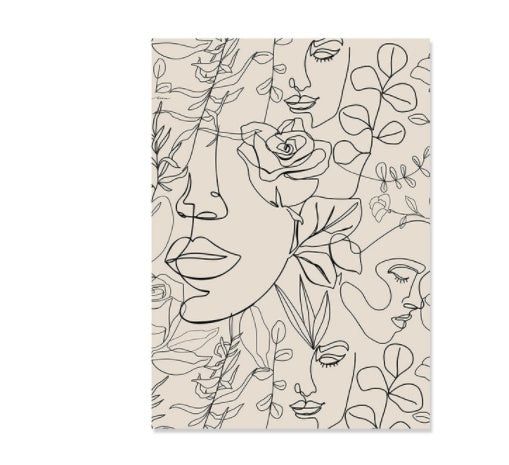 Boho Canvas Abstract Lines Wall Art