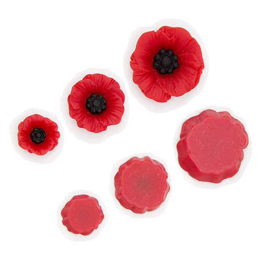 Resin Poppy Flower Anti War Commemorative Brooch