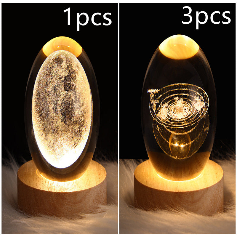 3D Crystal Ball LED Night Light