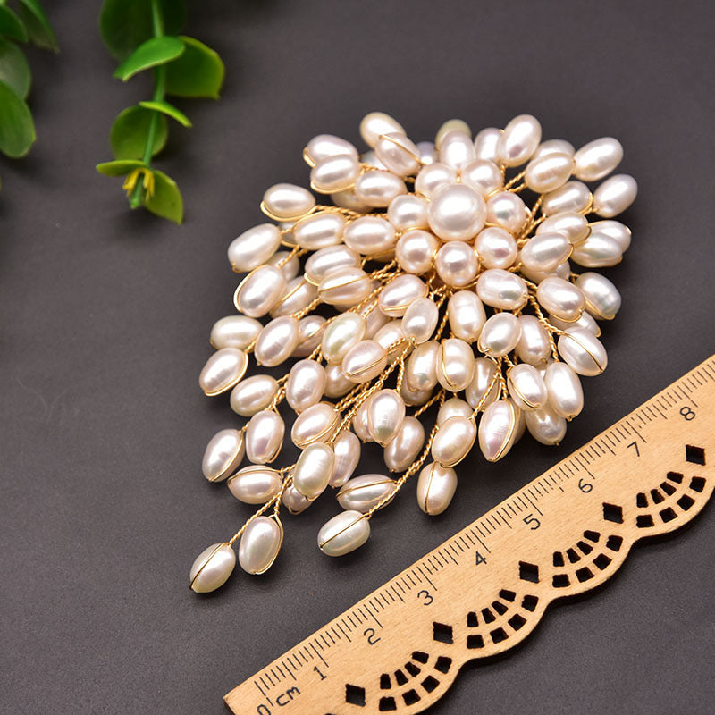 Retro Hand-woven Pearl Brooch