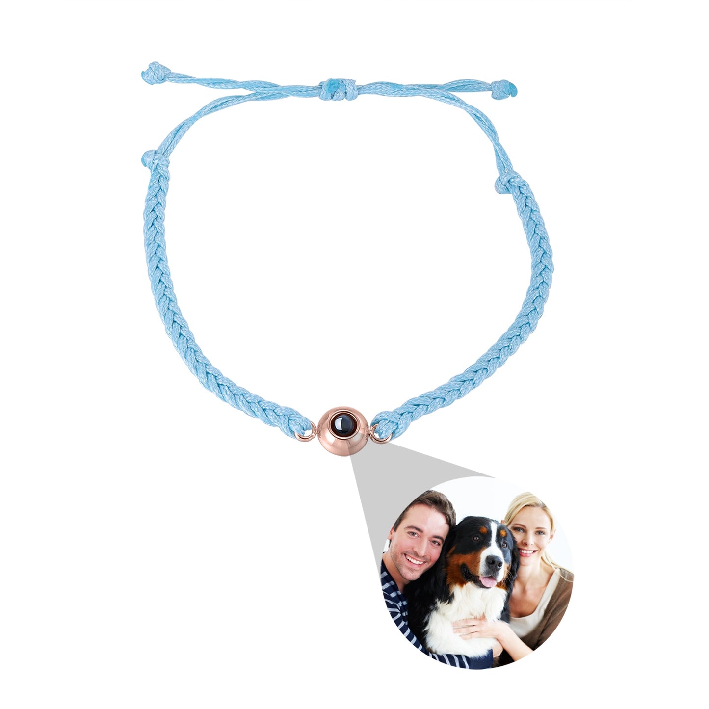 Custom Photo Projection Braided Bracelet