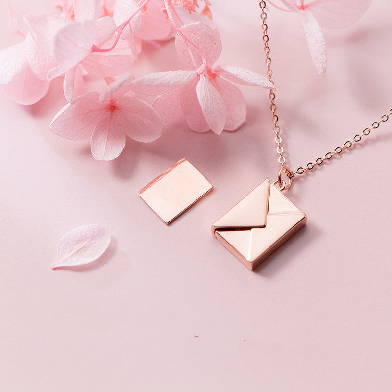 Envelope and Letter Pendant Necklace