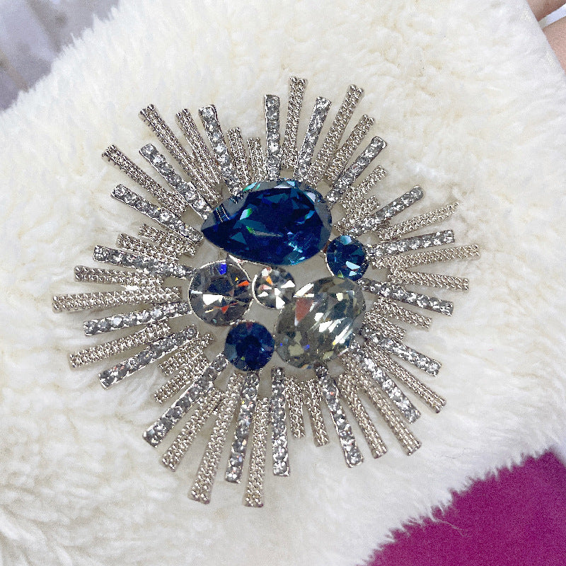 Women's Fashionable Airy Faux Gemstone Brooch