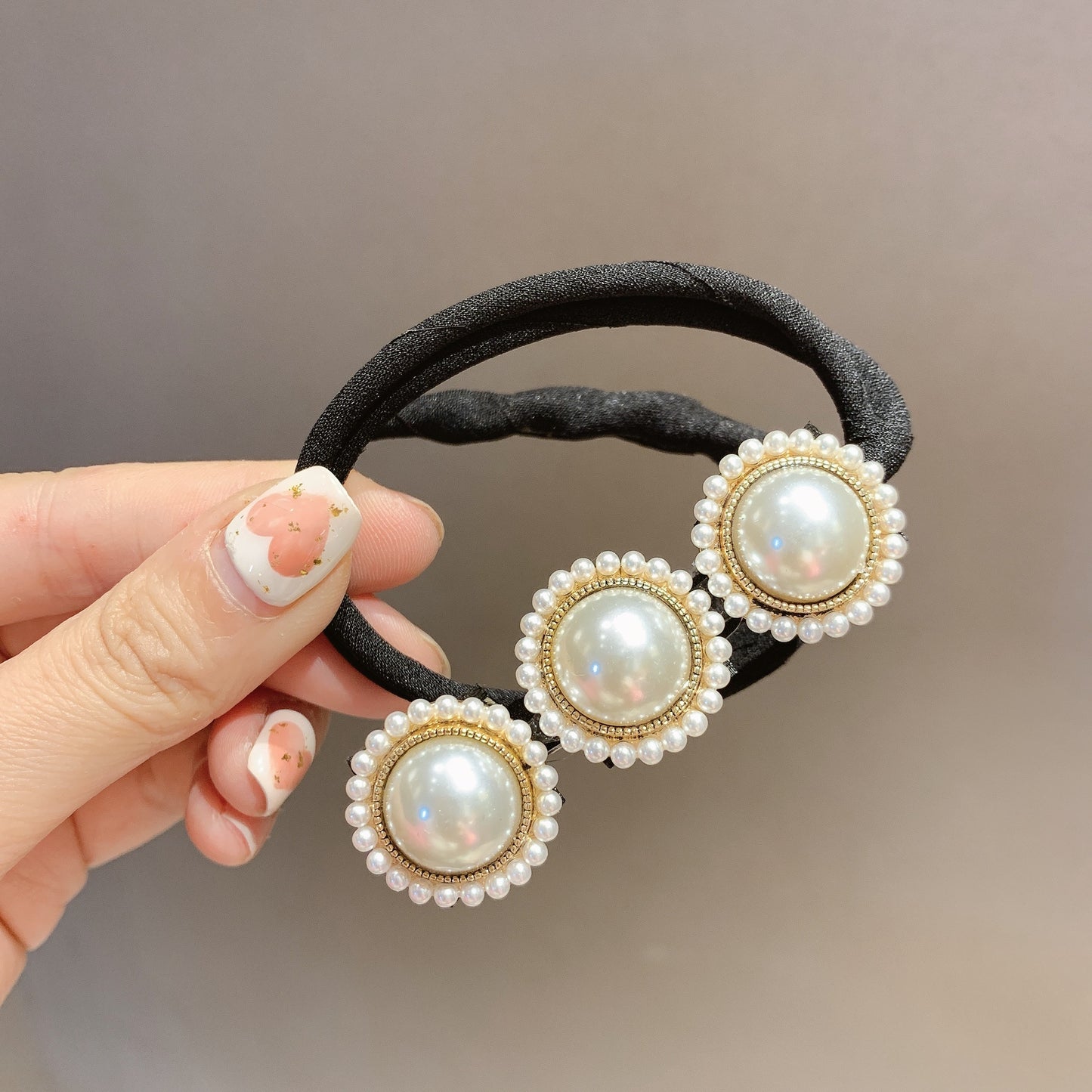 Trendy Pearl and Diamond Braided Hairpin