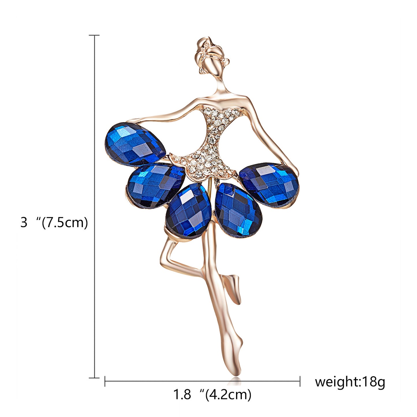 Rhinestone Pearl Dress Dancing Girl Brooches Women Dancer Sports Brooch Pins Gifts