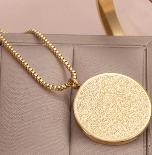 Stainless Steel Disc Necklace & Bracelet Set