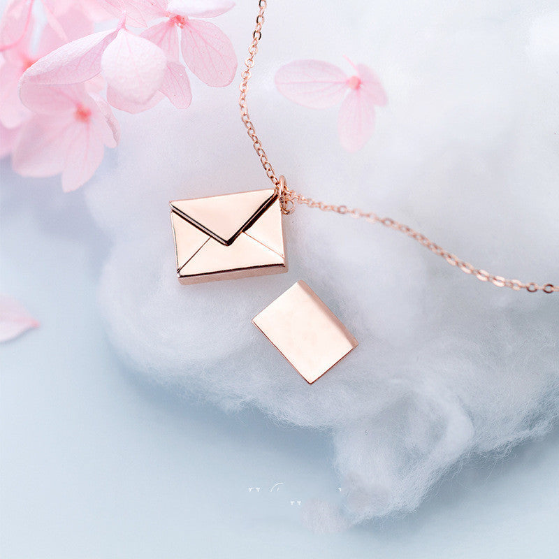 Envelope and Letter Pendant Necklace