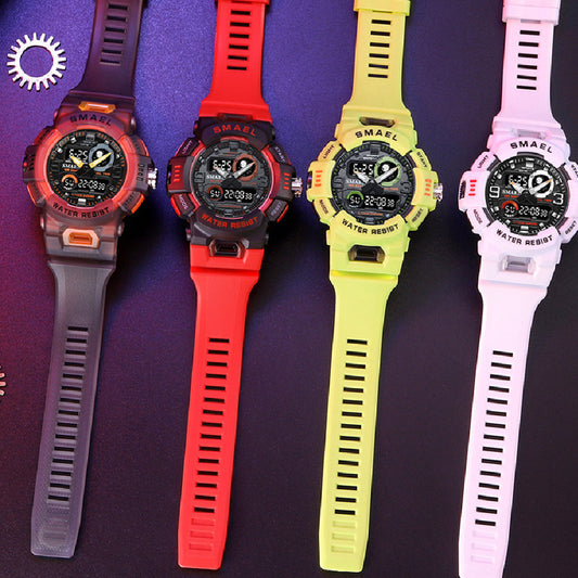 New Outdoor Electronic Alarm Sports Watch Double Display Electronic Watch