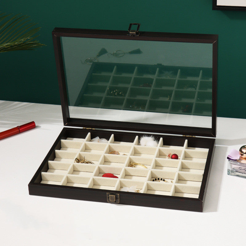 Rosewood Grain Wooden Jewelry Storage Box