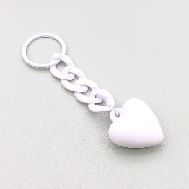 Heart-shaped Keychain Acrylic Chain Ring Accessories Graduation Gift