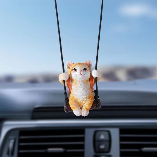 Car Aromatherapy Pendant Kitten Ornaments Inside Car Small Jewelry Rearview Mirror Pendant Accessories