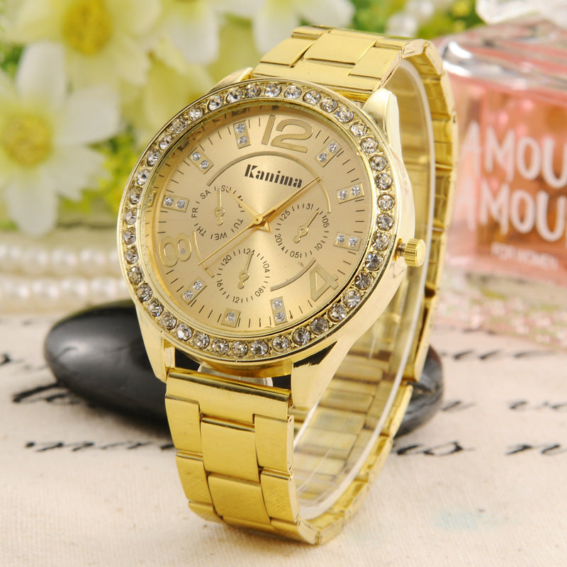 Relogio Feminino New Brand Kanima Crystal Casual Quartz Watch