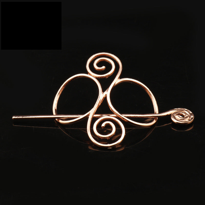 Metal Hair Clip Retro Plug-in Hairpin Headdress