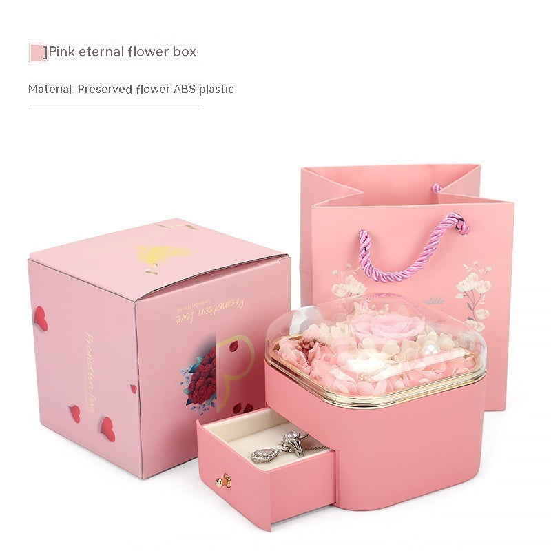 Preserved Rose Drawer Jewelry Gift Box