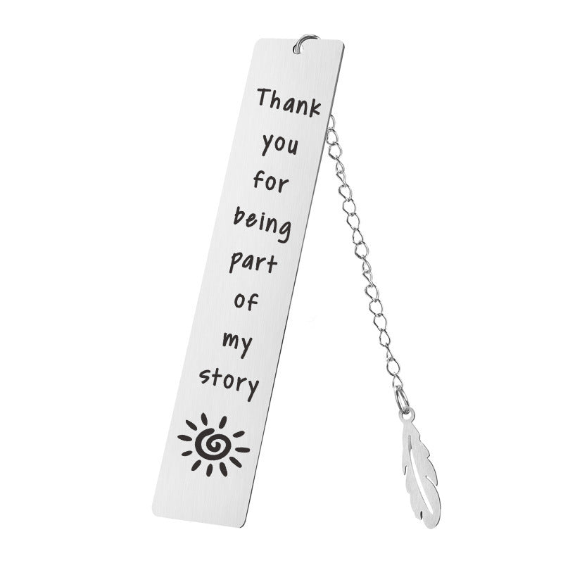 Religion Cross Bible Verse Stainless Steel Pendant Inspirational Bookmark Teachers Day Gifts