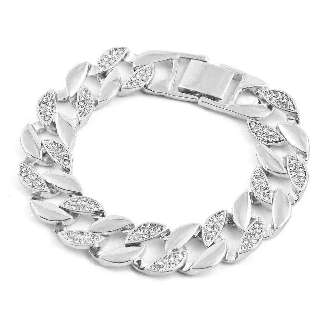 Men's Luxury Diamond Date Quartz Watch
