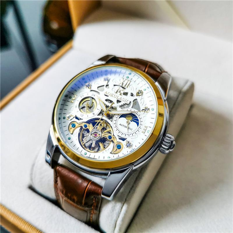 Fashion Men's Waterproof Tourbillon Fully Automatic Mechanical Watch