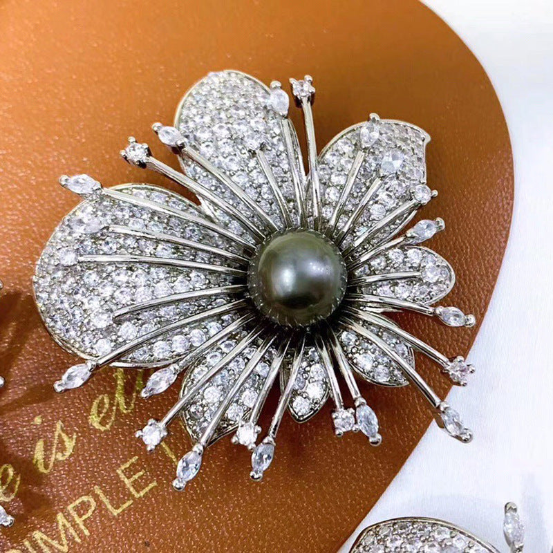 Brooch Color Zircon Drop Oil Corsage Women's Fashion Pin