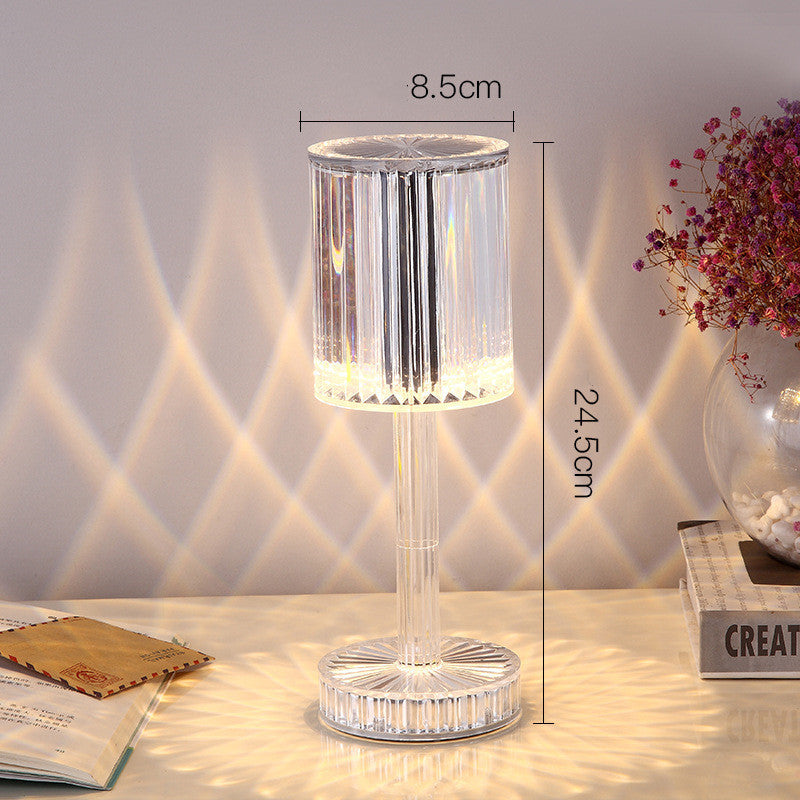 Elegant Crystal Table Lamp with Touch Control & Dimmable LED