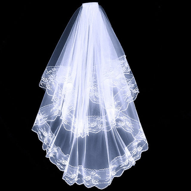 Bridal Veil Double Layer Lace Big Veil