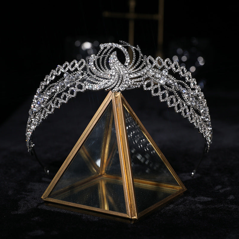 Opulent Rhinestone Baroque Bridal Crown