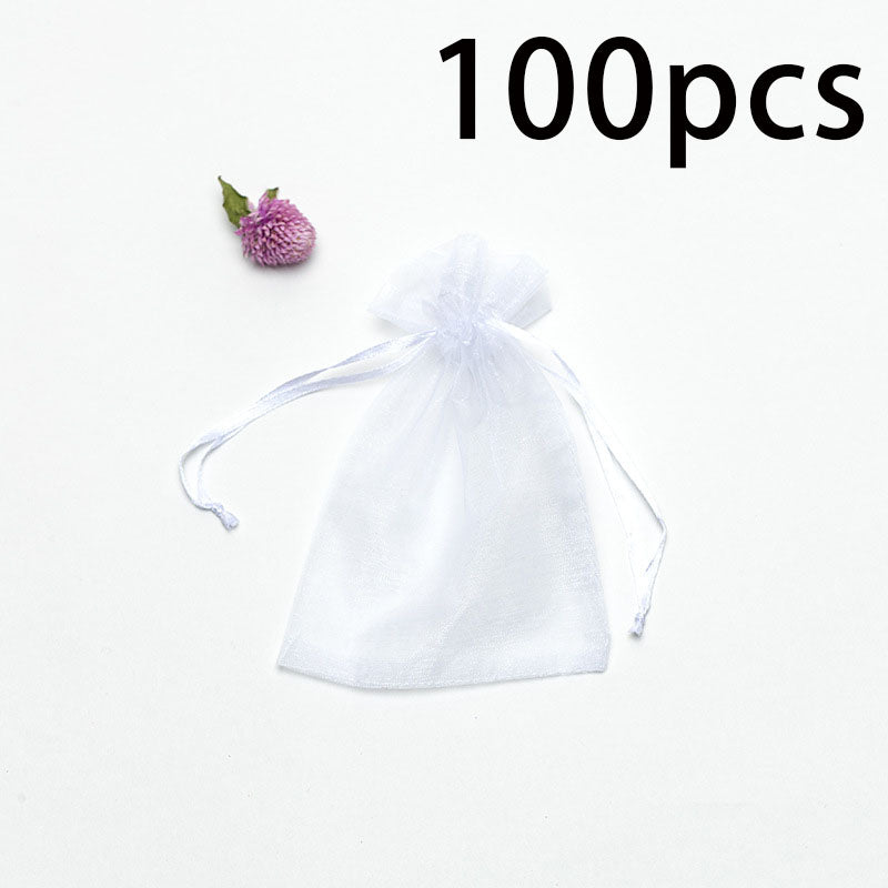 Candy Packaging Bag Drawstring Bag Jewelry Camphor Wood Bead Mesh Bag