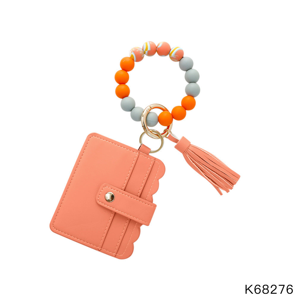 Silicone Bracelet Wrist Keychain Pendant