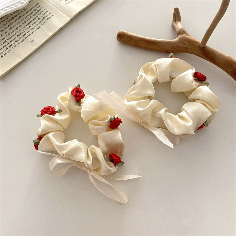 Romantic Three-dimensional Rose French Retro Girl Flower Hairband Fairy Style Hair Accessories