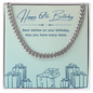 Birthday Gifts for Him: 67th Birthday Gift - Cuban Link Chain with Message Card - For Husband, Boyfriend, Brother, Son, Friend