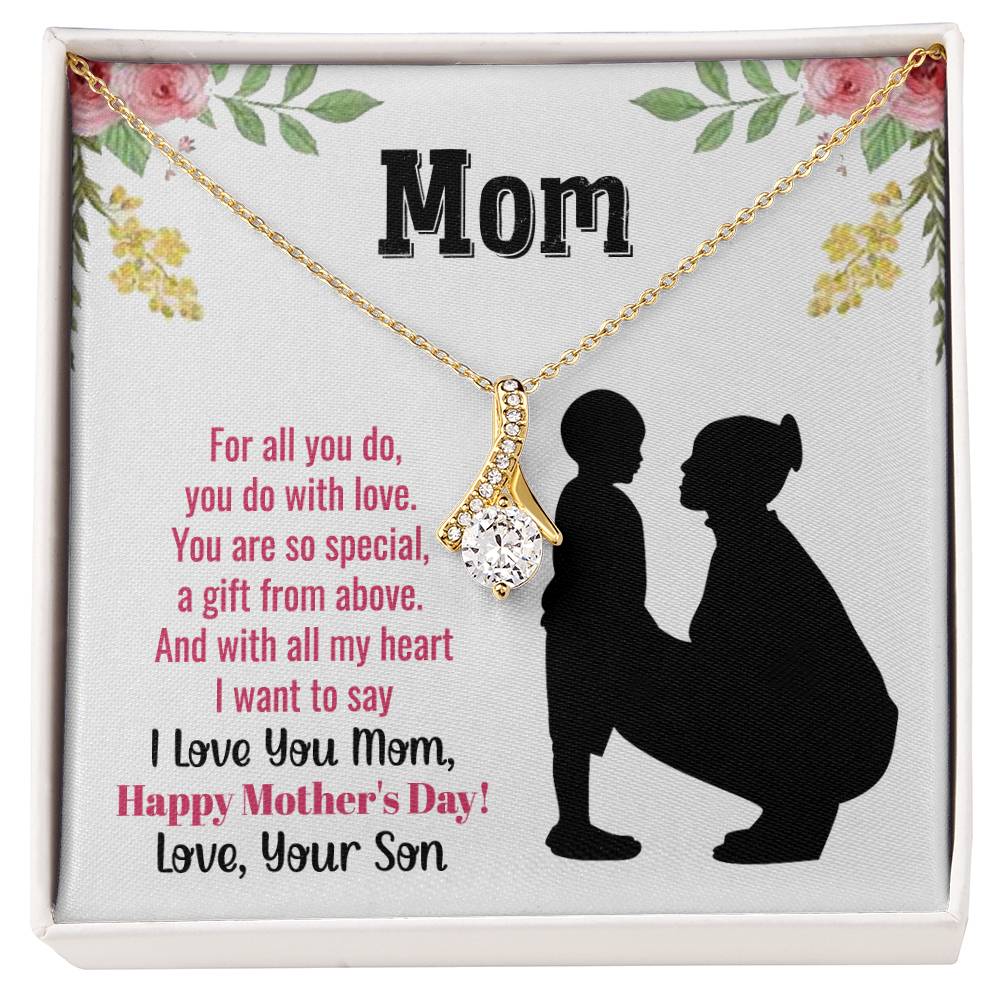 Alluring Beauty Necklace With Message Card : Gifts For Mom - You Are So Special A Gift From Above - For Mother's Day