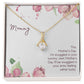 Alluring Beauty Necklace With Message Card : Gifts For Mom - This Mother's Day I'm Snuggled In Your Tummy - For Mother's Day
